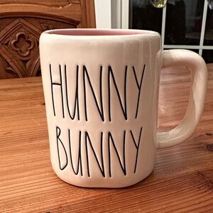 Rae Dunn 'Hunny Bunny' Mug - Cream with Pink Interior